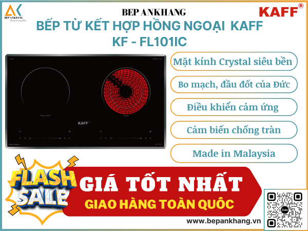 Bếp từ kết hợp hồng ngoại KAFF KF - FL101IC - Made in Malaysia
